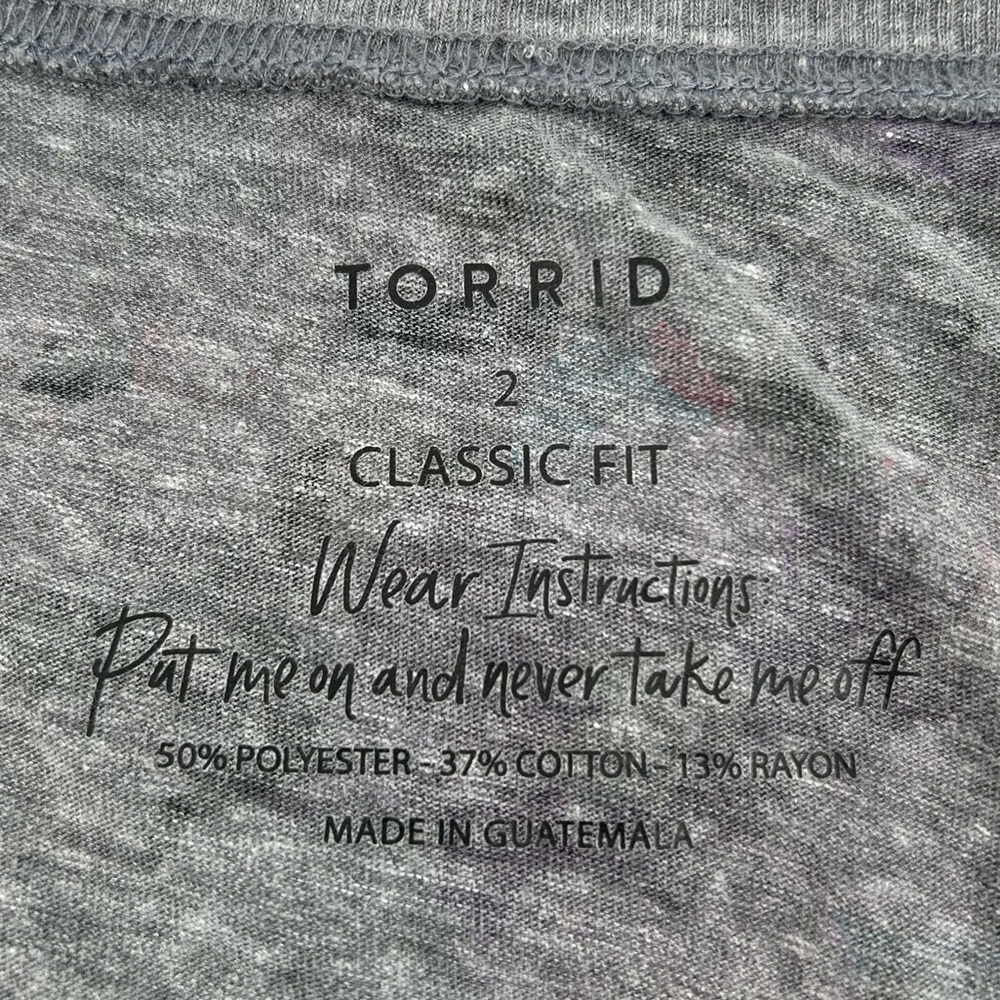 NWT Torrid Vintage Triblend Crewneck Short Sleeve Tee Size 2 2X - Picture 9 of 10